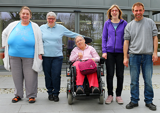 Die Bewohnervertretung Rotenburg: Rita Nolte, Sabine Früchtenicht,
Helma Heitmann, Yvonne Schröder und Daniel Knoke (von links)