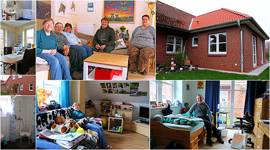 Eingeschworene Gemeinschaft: Die Wohngruppenmitglieder am
Magdeburger Ring freuen sich über den gelungenen Umbau